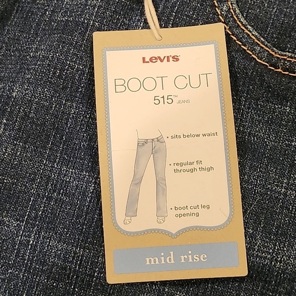 Levi's 515 Bootcut Midrise Medium Wash Jeans Size 16 Short - Picture 9 of 12